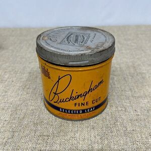 Antique Buckingham tobacco empty tin